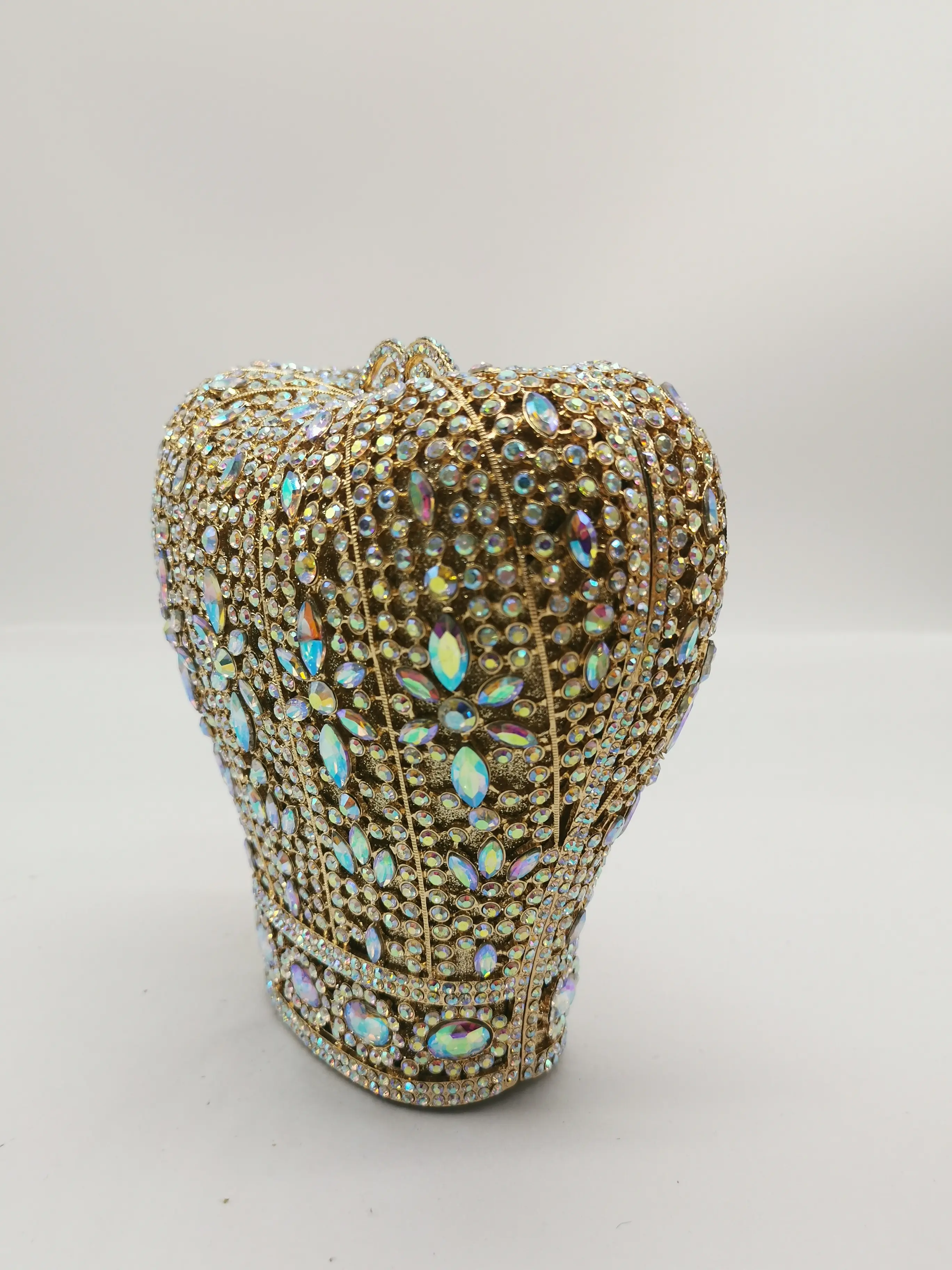 XIYUAN Gems Evening Clutch Purse Crystal Evening Bags Women New Gorgeous Crown Unique Diamond Clutch Purses Wedding Party Bag