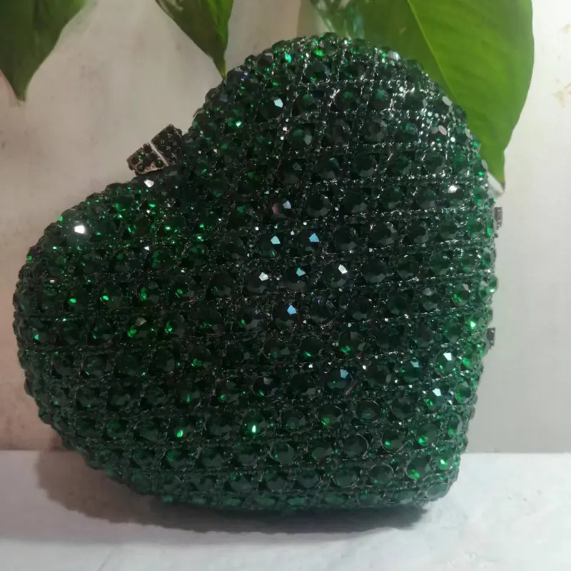 Women Gold/Silver/Green/Black Rhinestone Clutch Bag Wedding Party Clutches Bags Handbags Ladies Gala Dinner Stones Evening Bags