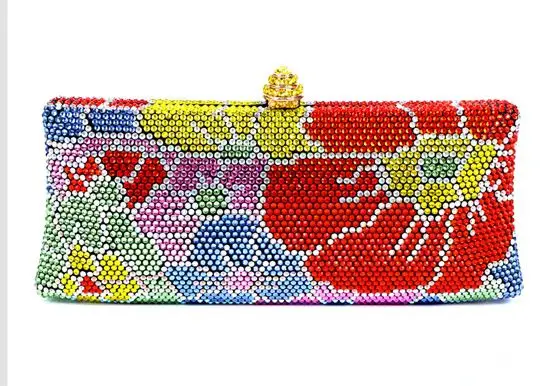 XIYUAN Multi Stones Clutch Bag Lady Small Diamonds Evening Bags Party Wedding  Rhinestones Handbag Purse For Female Phone wallet