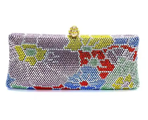 XIYUAN Multi Stones Clutch Bag Lady Small Diamonds Evening Bags Party Wedding  Rhinestones Handbag Purse For Female Phone wallet