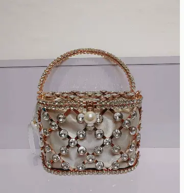 XIYUAN Lady Green Jewel Evening Handbags Clutch Purse Women Party Rhinestones Tote Bag Jewels  Totes Evening Minaudiere Handbags