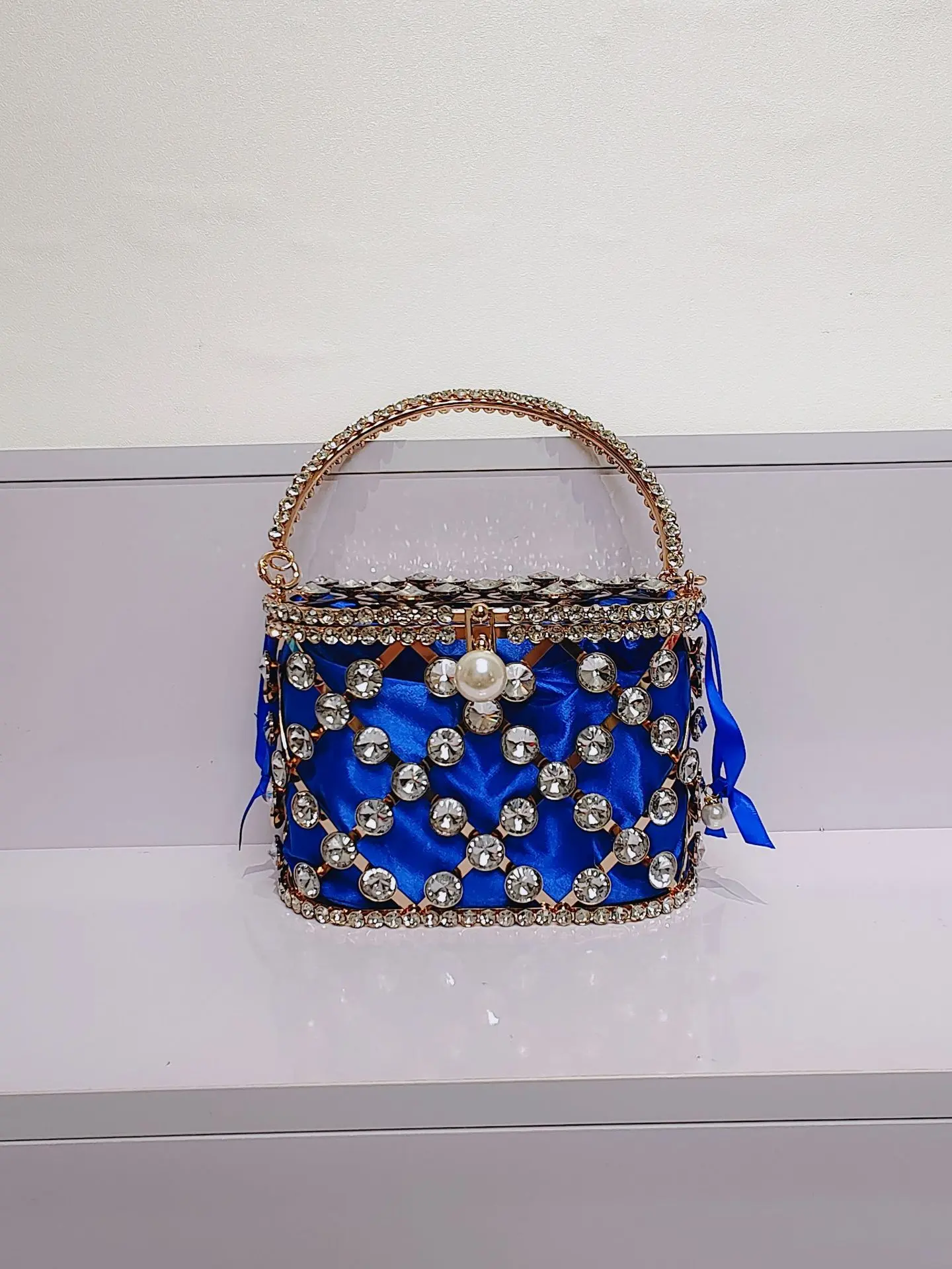 XIYUAN Lady Green Jewel Evening Handbags Clutch Purse Women Party Rhinestones Tote Bag Jewels  Totes Evening Minaudiere Handbags
