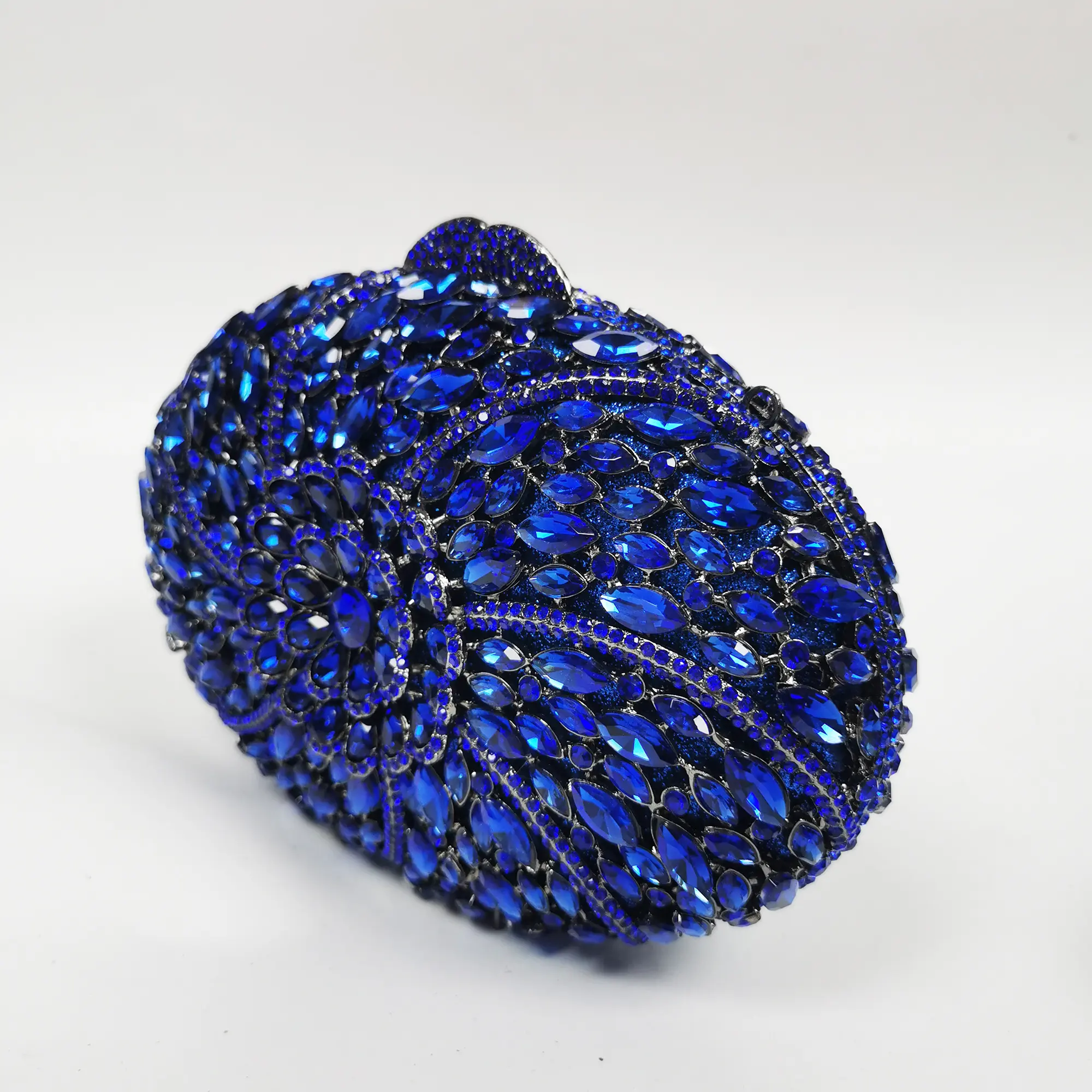 XIYUAN Women Royal Blue Crystal Clutch Purse Lady Evening Bags Ladies Party Diamond Minaudiere Handbag Wedding Evening Purses