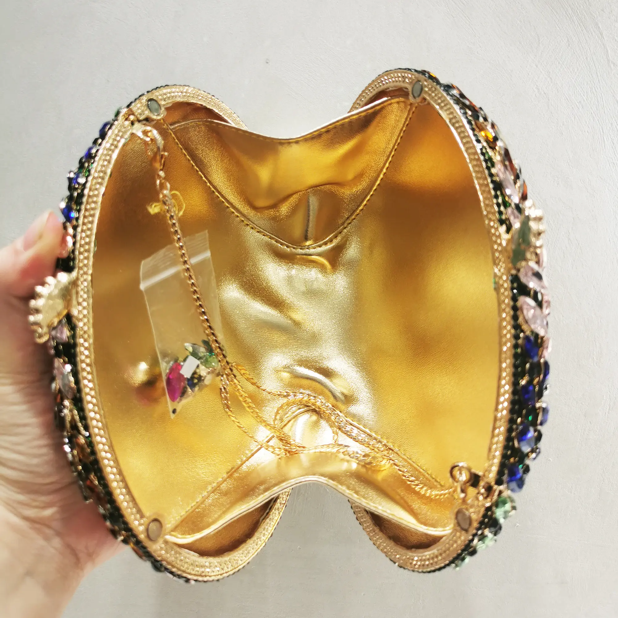 XIYUAN Women Royal Blue Crystal Clutch Purse Lady Evening Bags Ladies Party Diamond Minaudiere Handbag Wedding Evening Purses