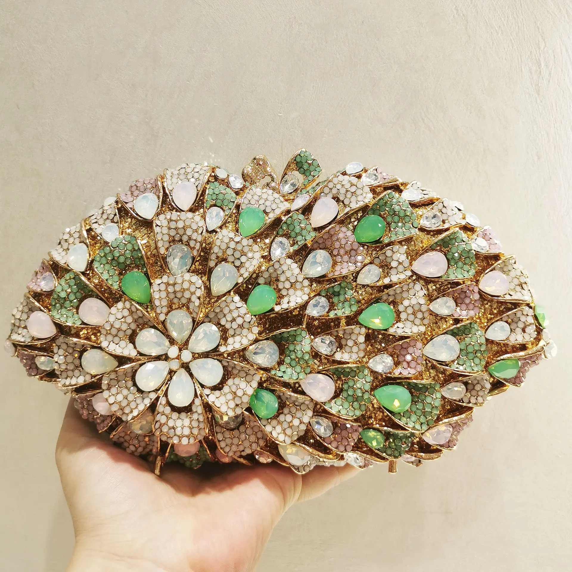 XIYUAN Full Big Stones Evening Bags Female Clutches for Women Dinner Rhinestone Handbags Wedding Bridal Crystal Clutch Purse