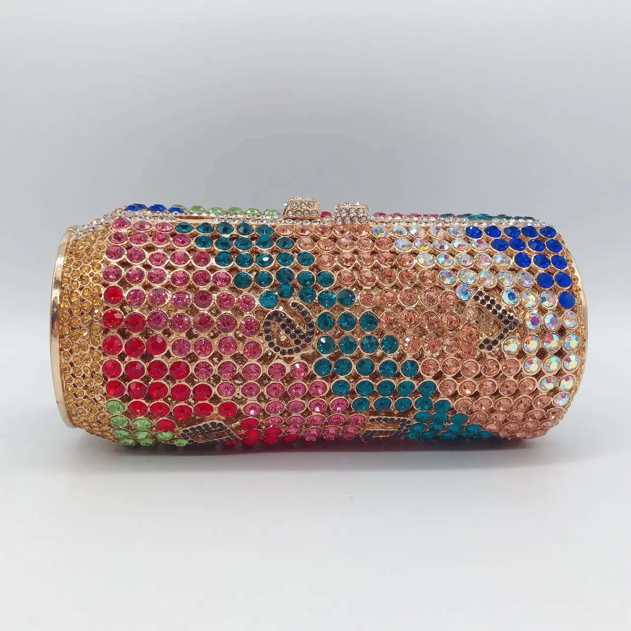 XIYUAN Colorful Stone Evening Clutch Bags Wedding Bridal Rhinestones Can Purse Lady Clutches Stone Handbags Party Crystal Purses