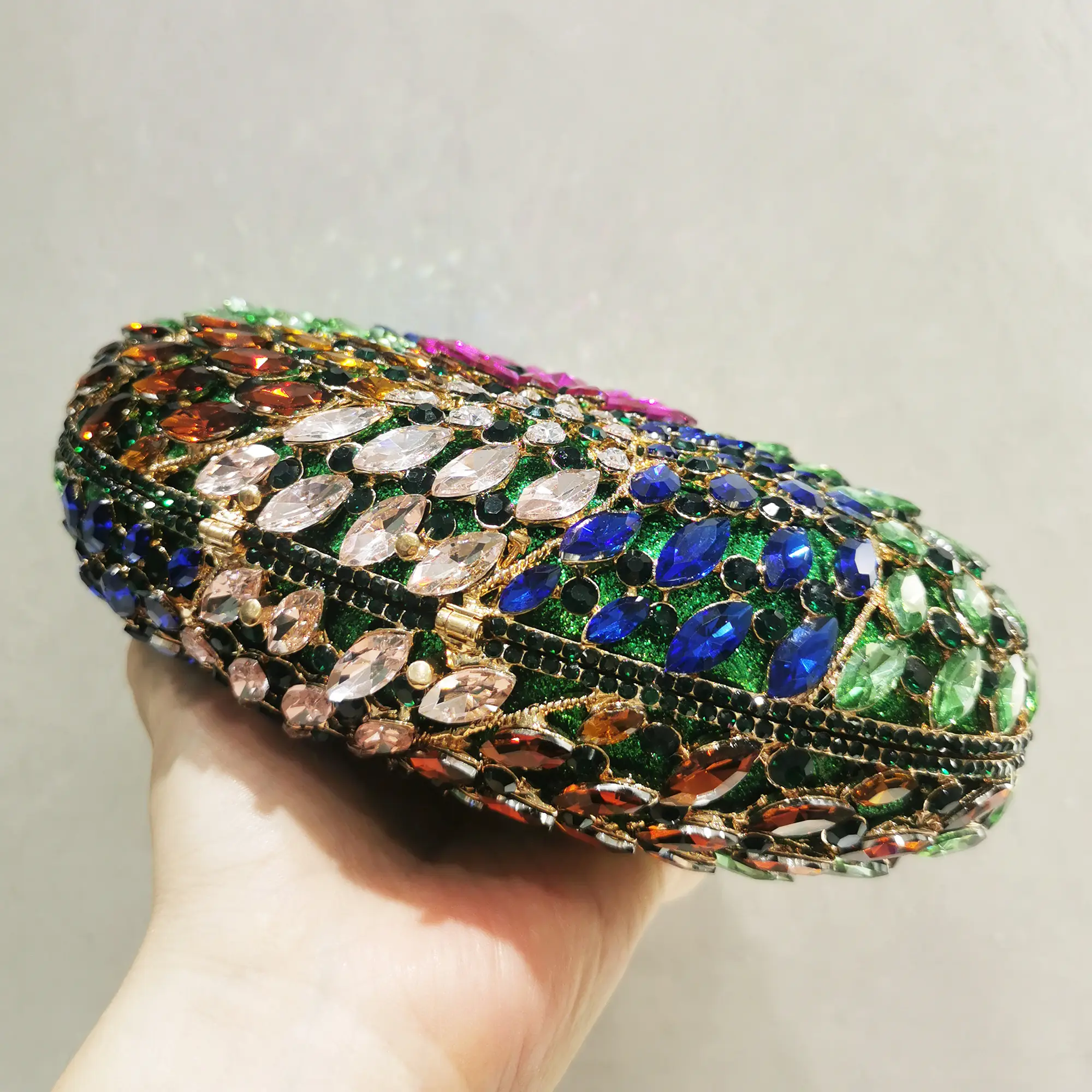 XIYUAN Women Royal Blue Crystal Clutch Purse Lady Evening Bags Ladies Party Diamond Minaudiere Handbag Wedding Evening Purses