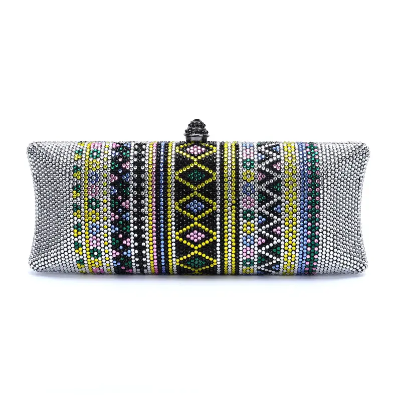 XIYUAN Evening Bag for Women Party Clutches and Evening Bags with Crystal Party Wedding Prom Rhinestones Chain Shoulder Bag