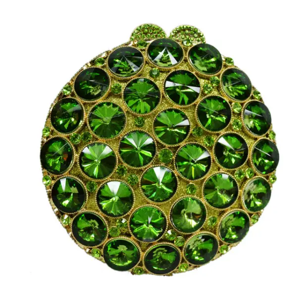 XIYUAN Green/Blue/Gold Crystal Women Evening Box Clutch Bag Wedding Bridal Minaudiere Handbags Stones Purses Ladies Party Clutch