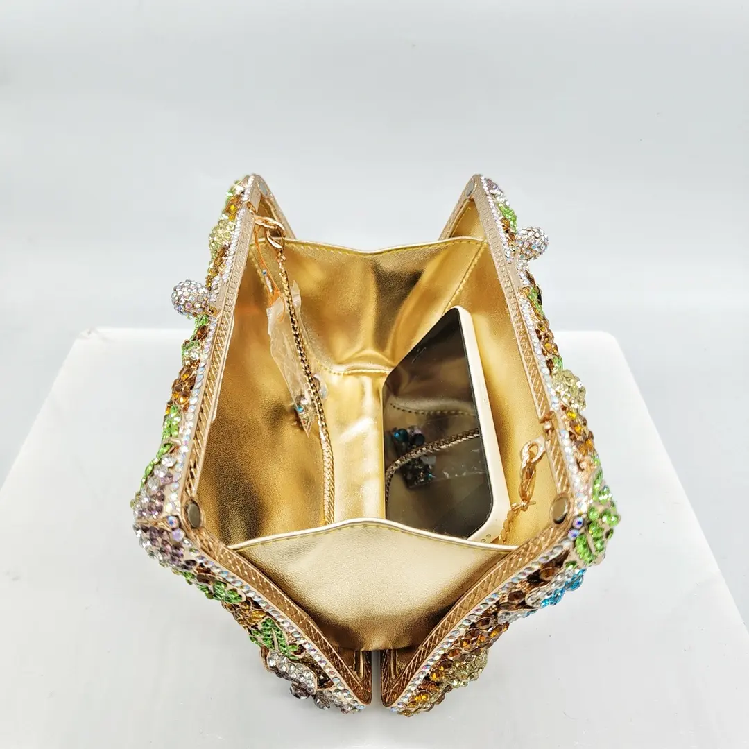 XIYUAN Wedding Crystal Evening Bags Diamond Colorful Clutch Bag For Party Handbag Bridal Clutch Purse Lady evening clutch Purse