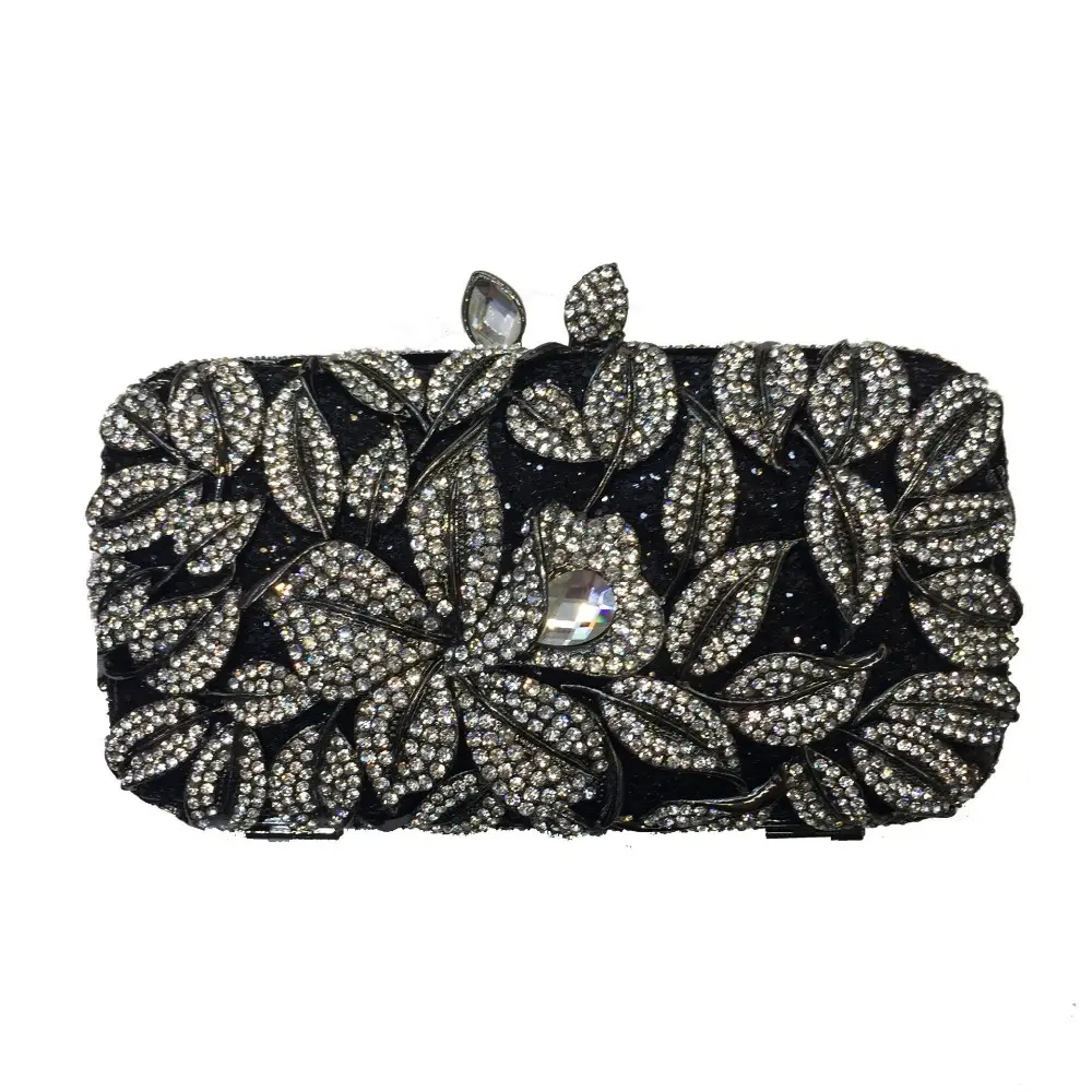 XIYUAN Women Blue Color Rhinestone Evening Clutch Bags Formal Dinner Party Crystal Handbags Wedding Bridal Minaudiere Bag Purses