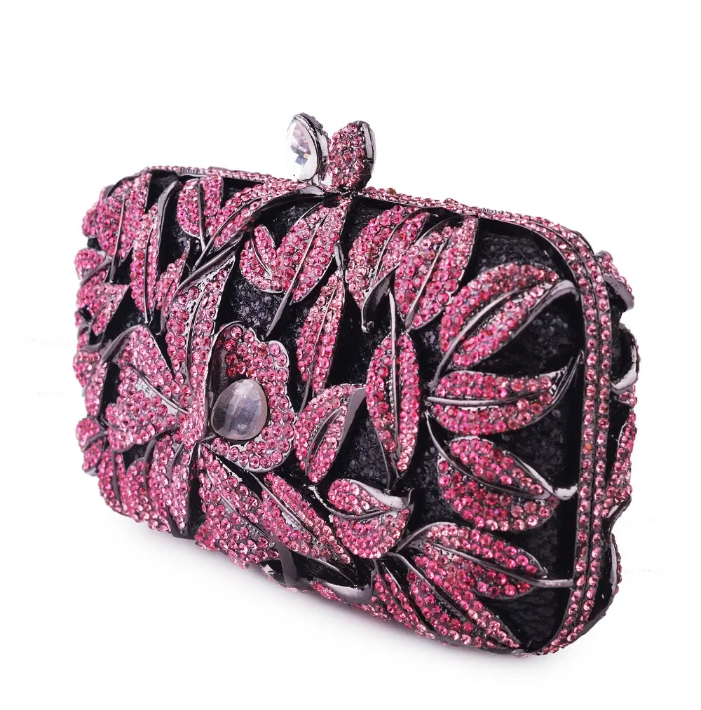 XIYUAN Women Blue Color Rhinestone Evening Clutch Bags Formal Dinner Party Crystal Handbags Wedding Bridal Minaudiere Bag Purses