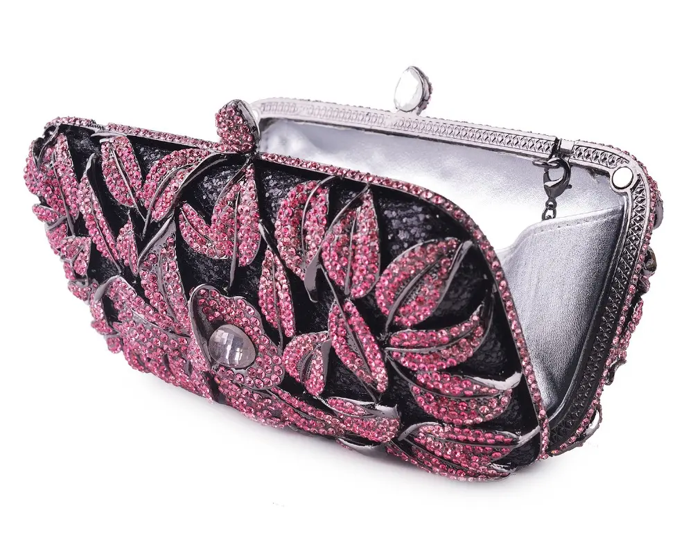 XIYUAN Women Blue Color Rhinestone Evening Clutch Bags Formal Dinner Party Crystal Handbags Wedding Bridal Minaudiere Bag Purses