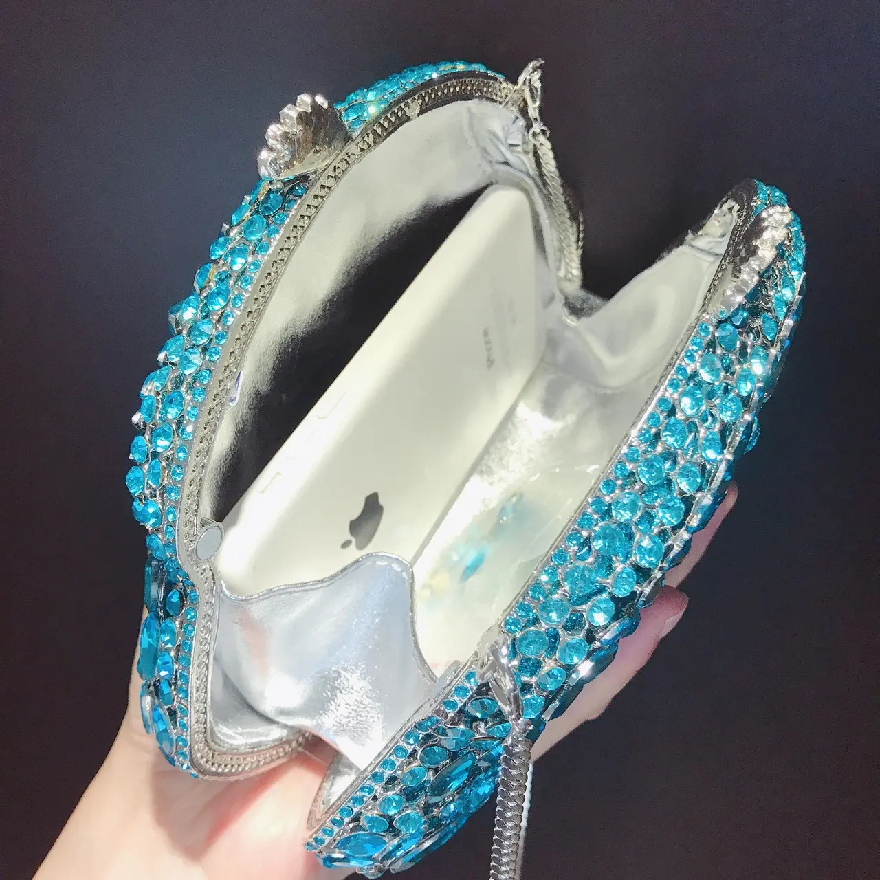 Lady XIYUAN Diamond Evening Bags Bridal Rhinestone Clutches Bags Crystal Wedding Party Purse Luxury High-End Girl Wallets