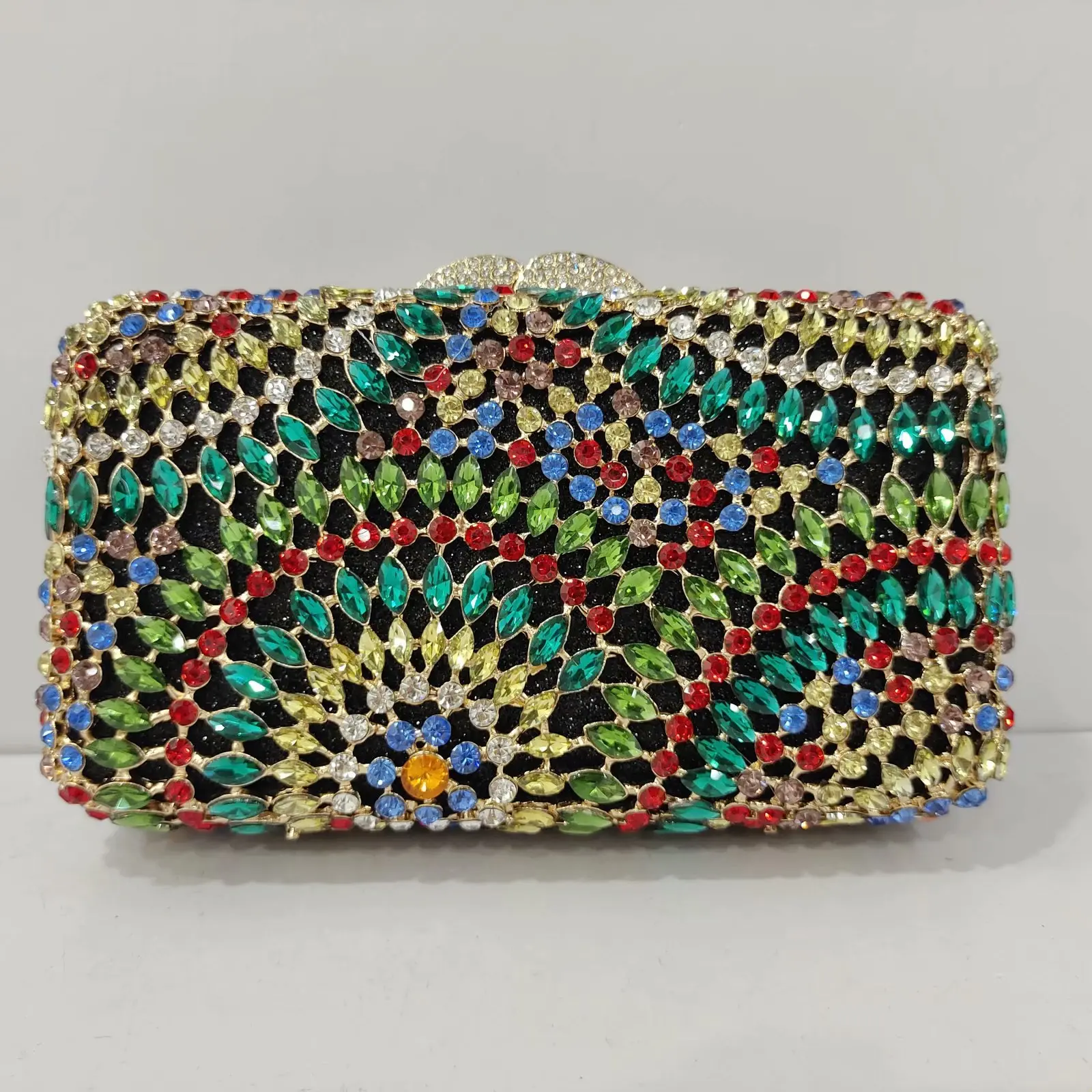 XIYUAN Multi Color Box Bag Diamond Women Clutch Bag Crystal Party Handbag Ladies Banquet Purse Fashion Pochette Prom Evening bag