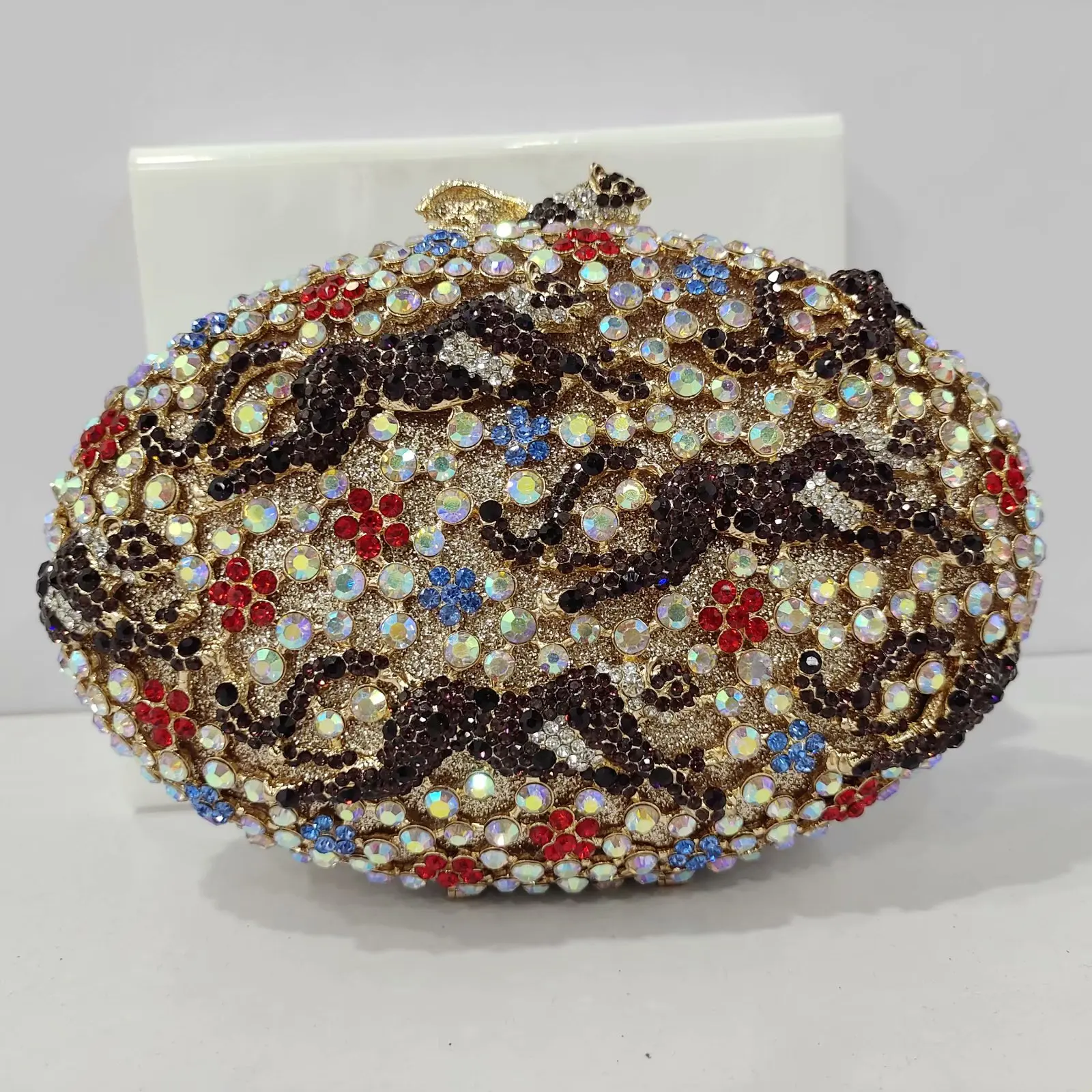 XIYUAN Multi Color Box Bag Diamond Women Clutch Bag Crystal Party Handbag Ladies Banquet Purse Fashion Pochette Prom Evening bag