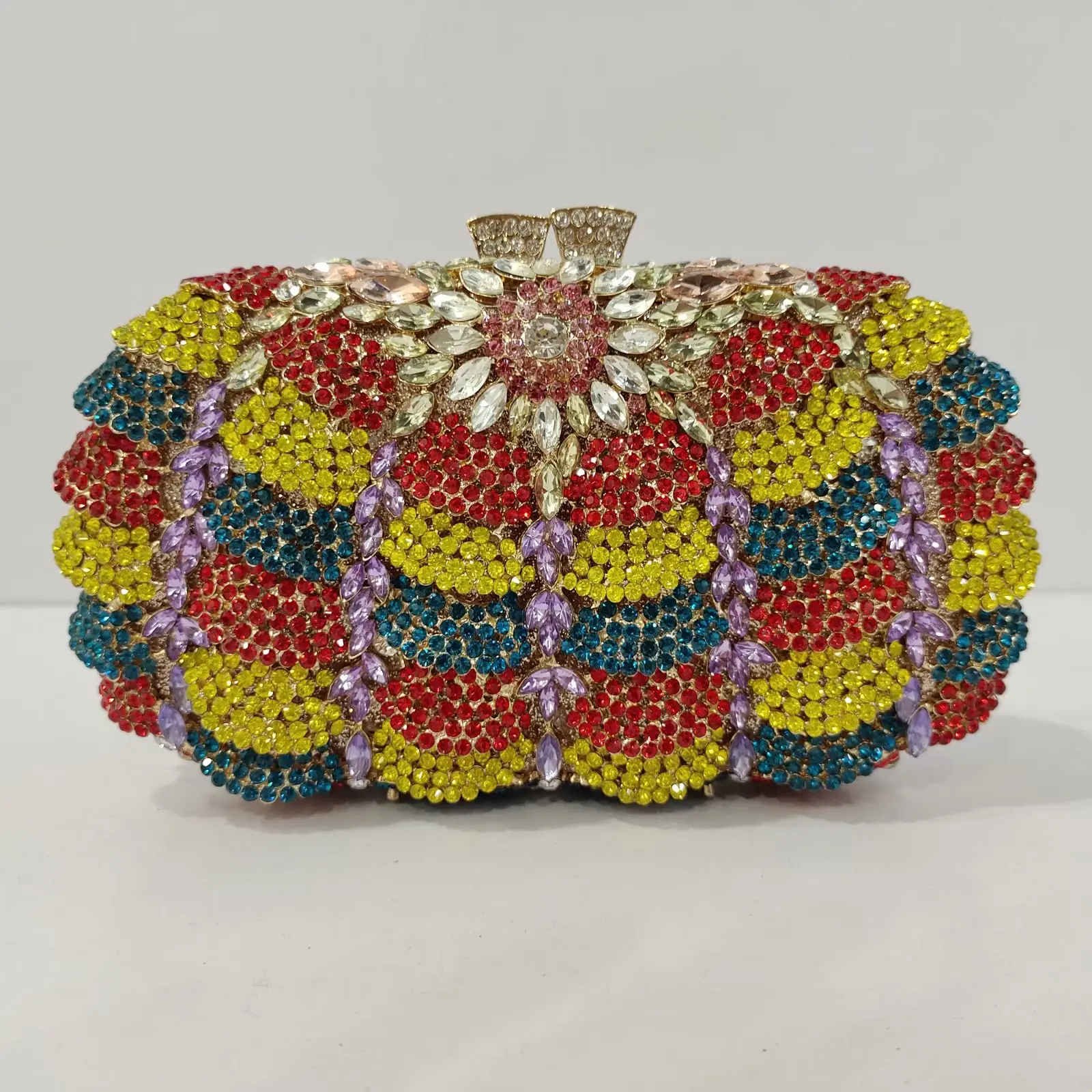 XIYUAN Multi Color Box Bag Diamond Women Clutch Bag Crystal Party Handbag Ladies Banquet Purse Fashion Pochette Prom Evening bag