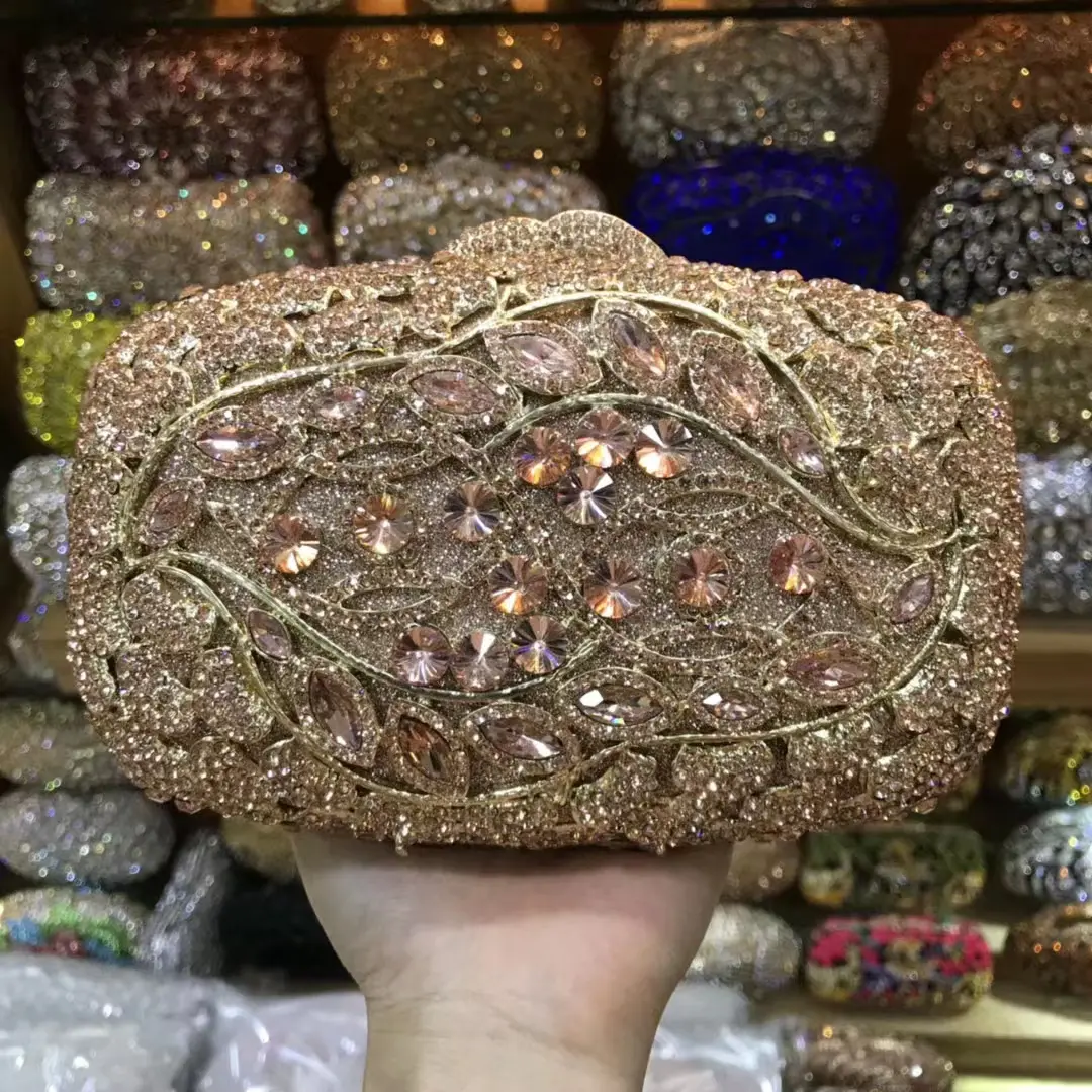 XIYUAN Blue Rhinestone Clutch Bag Wedding Female Mini Wallets Lady Diamonds Clutches Girls Stone Evening BagHandbag Party Purses