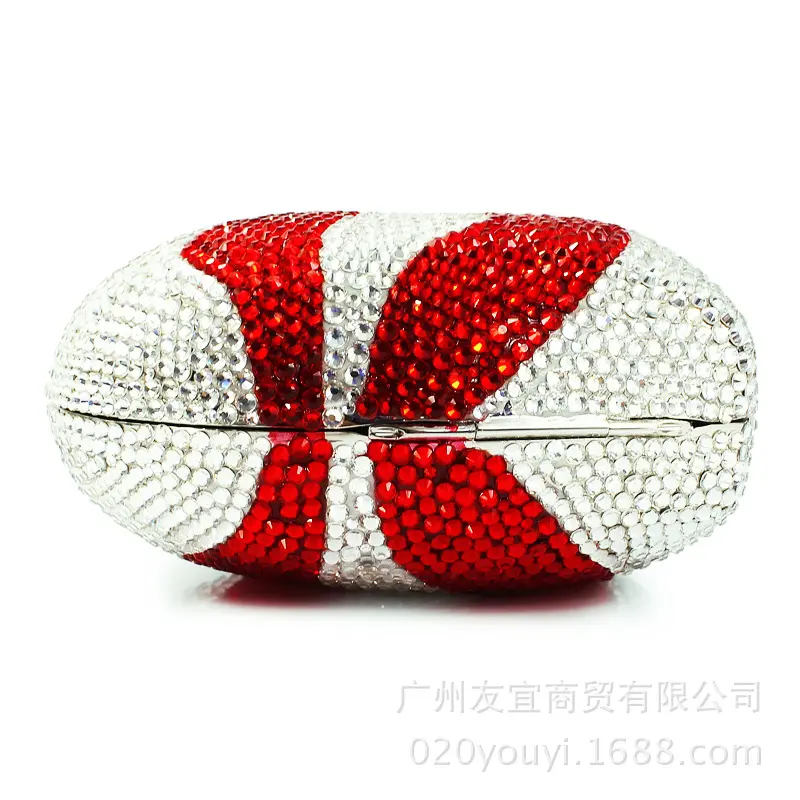 XIYUAN Heart-shaped lips evening bag Diamond Women Evening Clutch Minaudiere Bags Wedding Party Bridal Crystal Handbags  purse