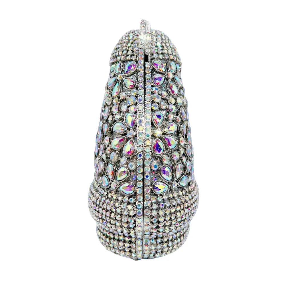 XIYUAN Flower Crystal Evening Bags Women Luxury Gorgeous Sparkling Rhinestone Clutch Designer Party Purse Wedding Bridal Handbag