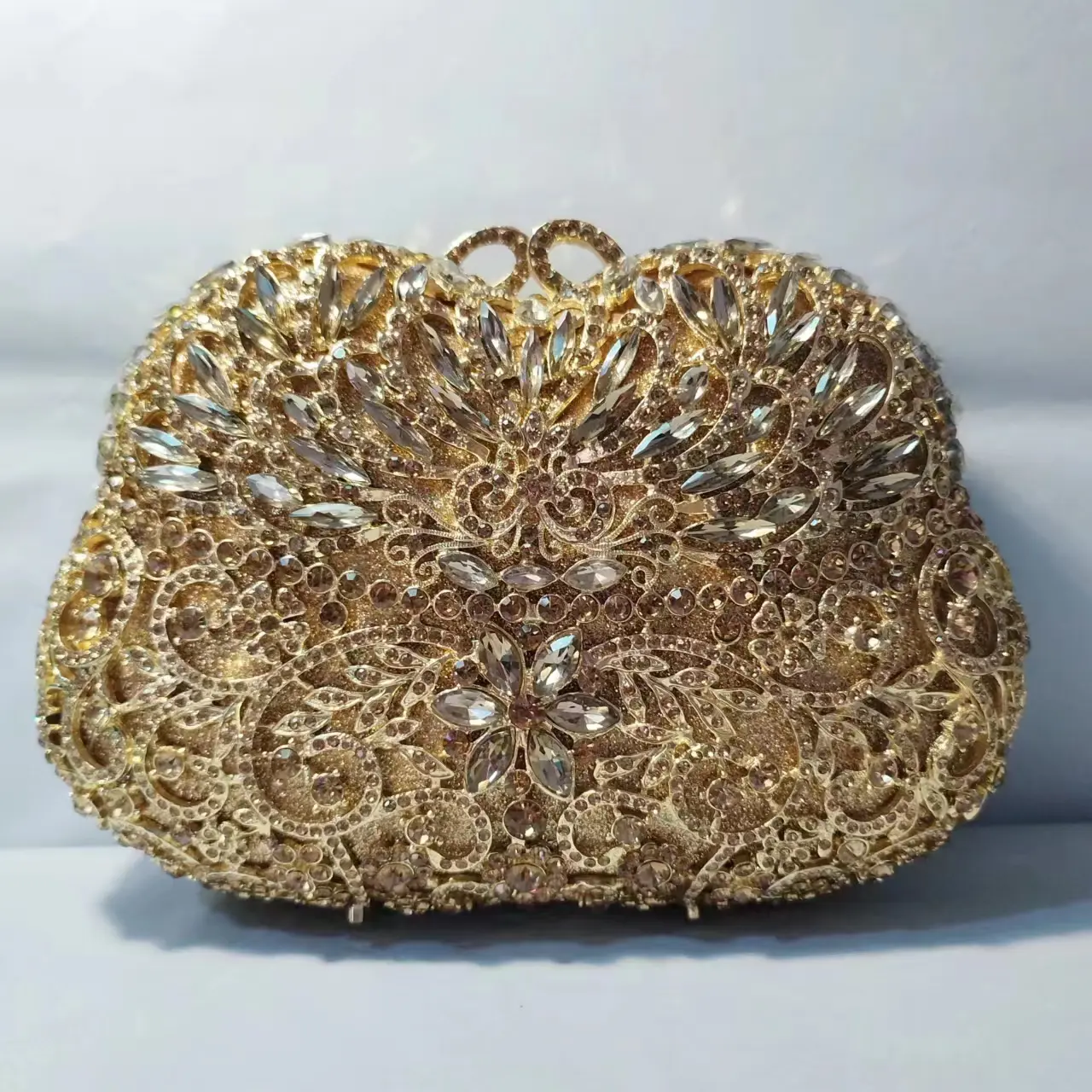 Lady Green Stone Clutch Purse For Wedding Gift Handbags Luxury Rhinestone Evening Day Clutches Bags Women Party Purses Bag