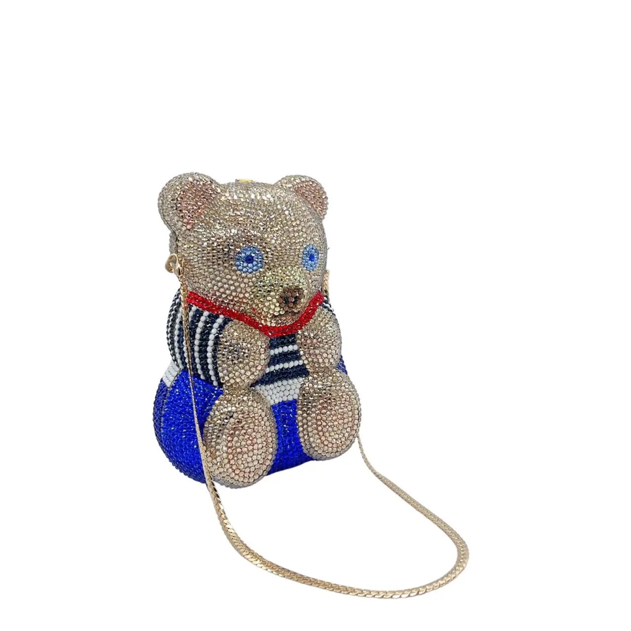 XIYUAN Lady Gems Bear Clutch Purse Wedding Crystals Evening Handbag Women Party Prom Bag Bridal Clutches Wedding Purse