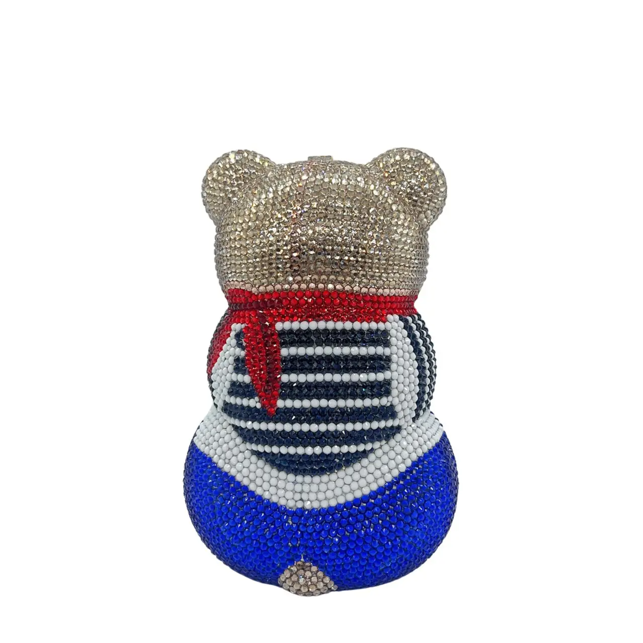 XIYUAN Lady Gems Bear Clutch Purse Wedding Crystals Evening Handbag Women Party Prom Bag Bridal Clutches Wedding Purse