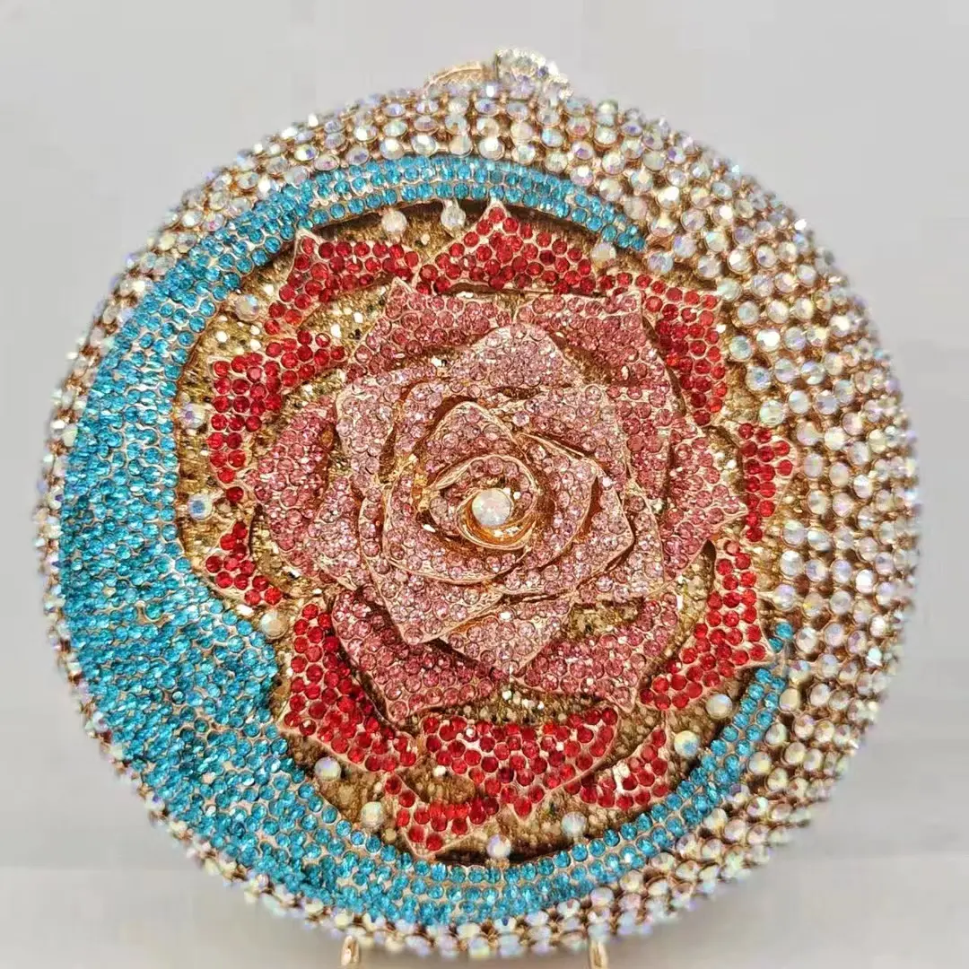 XIYUAN Diamonds Wedding Clutch Bag Rhinestones Women's Pouch Evening Clutches For Bridal Stone Handbag Party Dinner Gems  Purse
