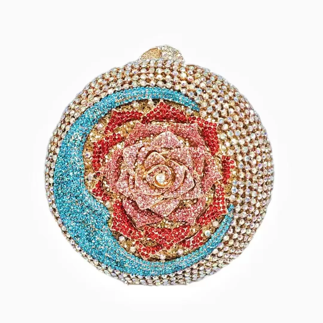 XIYUAN Diamonds Wedding Clutch Bag Rhinestones Women's Pouch Evening Clutches For Bridal Stone Handbag Party Dinner Gems  Purse