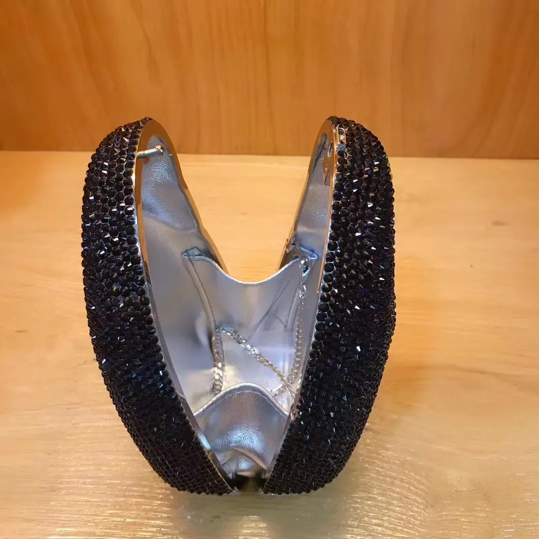 6 COLORS Full Diamond Lady Penguin Party Purse For Wedding Bridal Crystal Clutch Bag Luxury Women Rhinestone Mini Minaudiere Bag
