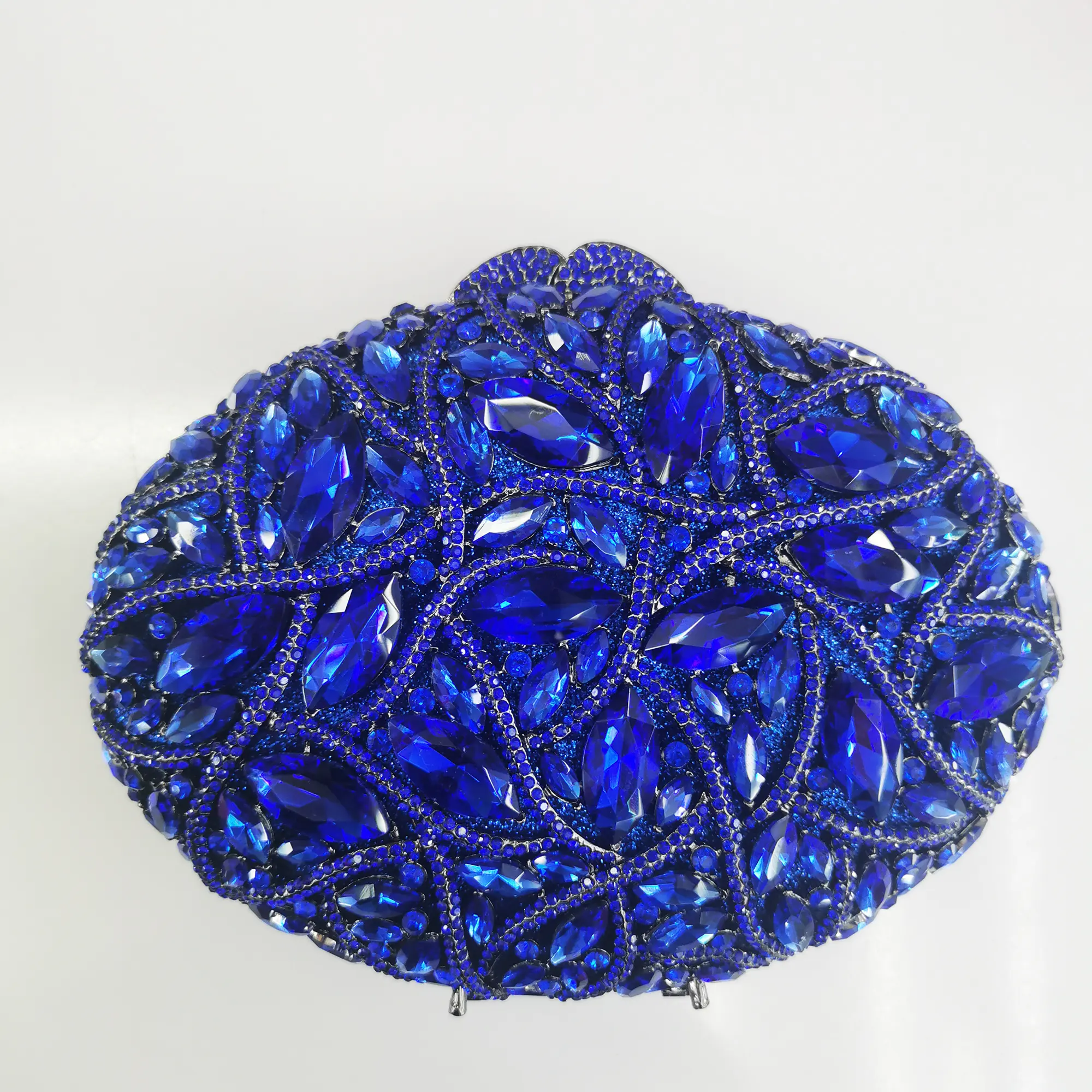 Luxury Black/Green/Blue Crystal Evening Bags Fushia Clutches for Women Party Rhinestone Handbag Bridal Wedding Diamond Clutch