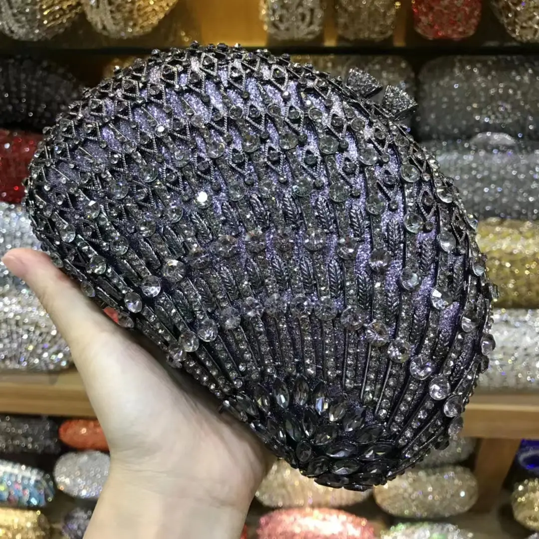 XIYUAN Rhinestone  Handbag Metal Wedding Bag Luxury New Arrival Diamond Bridal Stones Clutches Bags Design Lady Party Handbags