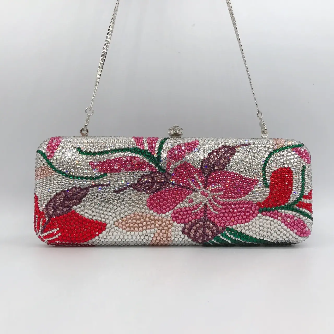 Lady Colorful Crystal Purse Wedding Rhinestone Clutch Luxury Women Small Phone Case Evening Shoulder Bags Handbags Minaudiere
