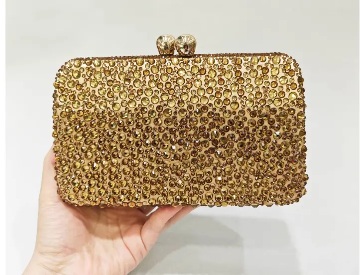 Lady Fushia Diamonds Evening Clutches Bags Crystal Wedding Bridal Handbags Fashion Ladies Rhinestone Party Purses Minaudiere