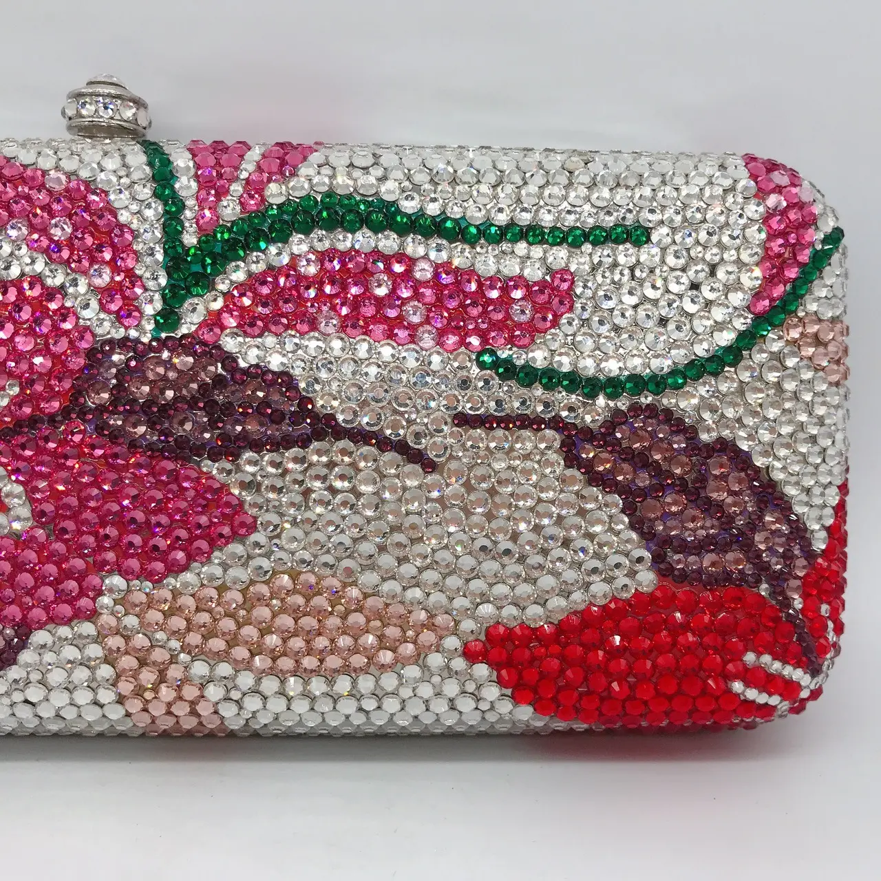 Lady Colorful Crystal Purse Wedding Rhinestone Clutch Luxury Women Small Phone Case Evening Shoulder Bags Handbags Minaudiere