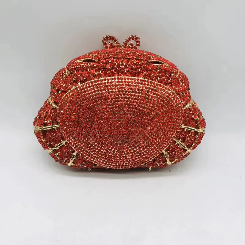 XIYUAN Blue Women Pink/Red Crystal Evening Bags Ladies Diamond Minaudiere Wedding Rhinestone Clutch Purse Handbag and Purses