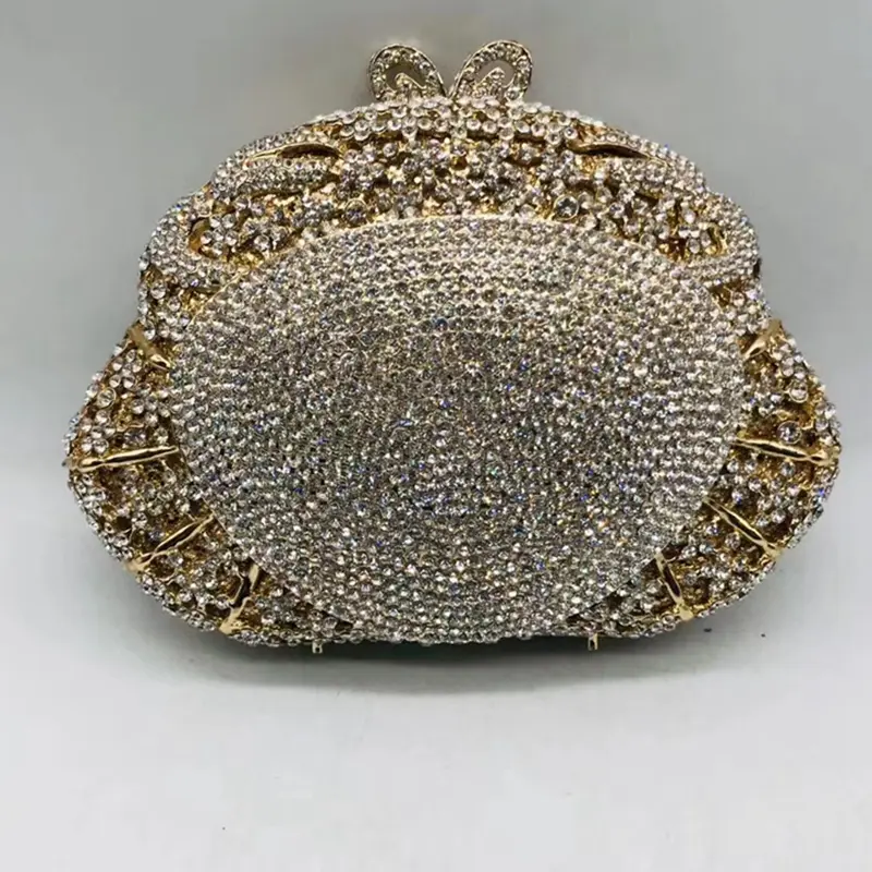 XIYUAN Blue Women Pink/Red Crystal Evening Bags Ladies Diamond Minaudiere Wedding Rhinestone Clutch Purse Handbag and Purses