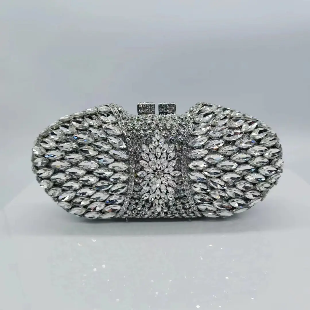 XIYUAN Purple Rhinestone Evening Bags Wedding Bridal Clutches Women Diamond Crystal Party Phone Purses And Handbags Small Clutch