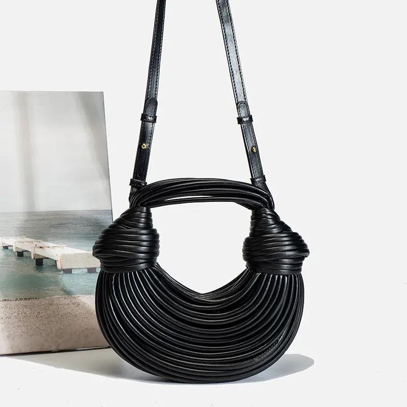 XIYUAN Lady Noodles Weave Shoulder Bags Women Formal Tote Bag Party Cross body Bag Handbag Blue Long Strap Handbags Female Totes