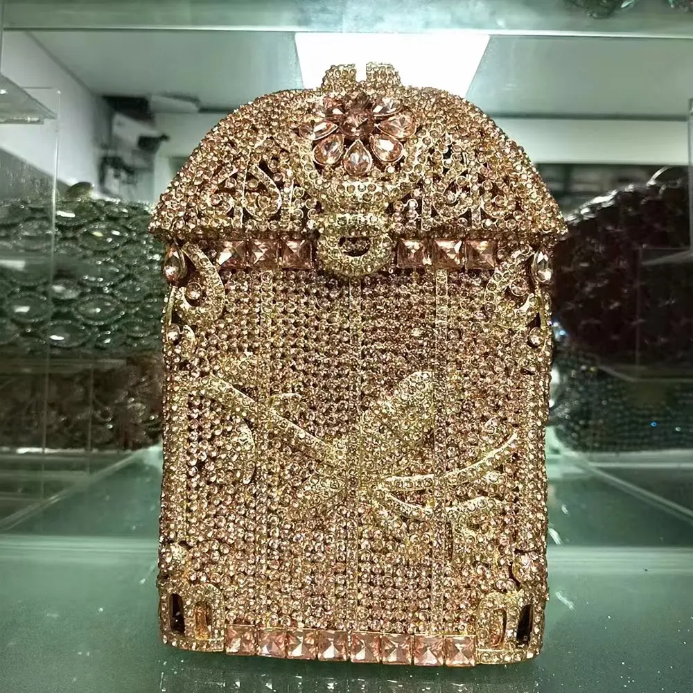 Women Rhinestones Evening Bag For Party Wedding Diamond Clutches Bridal Crystal Formal Handbags Female Stones Clutch Purses Gift