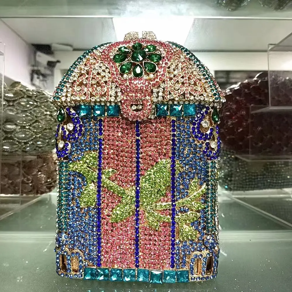 Women Rhinestones Evening Bag For Party Wedding Diamond Clutches Bridal Crystal Formal Handbags Female Stones Clutch Purses Gift