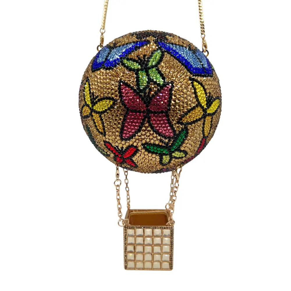 XIYUAN Butterfly Hot Air Balloon Diamond Evening Bag Wedding Party Purses Luxury Crystal Bridal Handbag Lady Elegant Clutch Bags