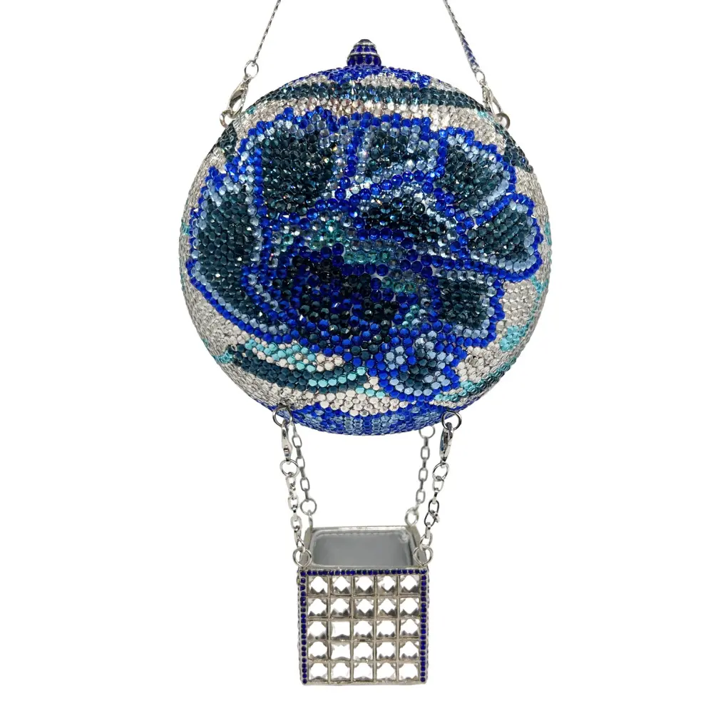 XIYUAN Butterfly Hot Air Balloon Diamond Evening Bag Wedding Party Purses Luxury Crystal Bridal Handbag Lady Elegant Clutch Bags