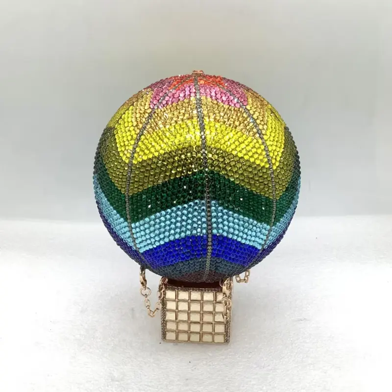 XIYUAN Butterfly Hot Air Balloon Diamond Evening Bag Wedding Party Purses Luxury Crystal Bridal Handbag Lady Elegant Clutch Bags