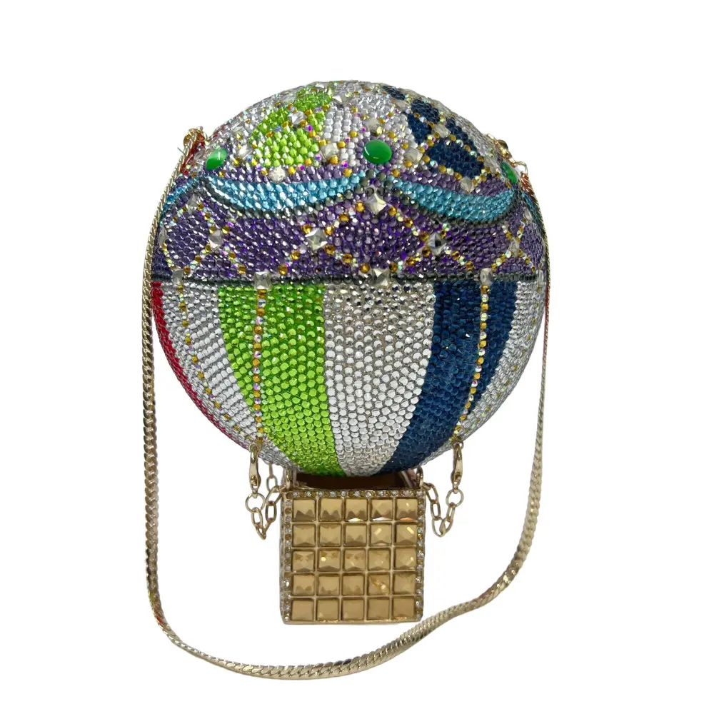 XIYUAN Butterfly Hot Air Balloon Diamond Evening Bag Wedding Party Purses Luxury Crystal Bridal Handbag Lady Elegant Clutch Bags