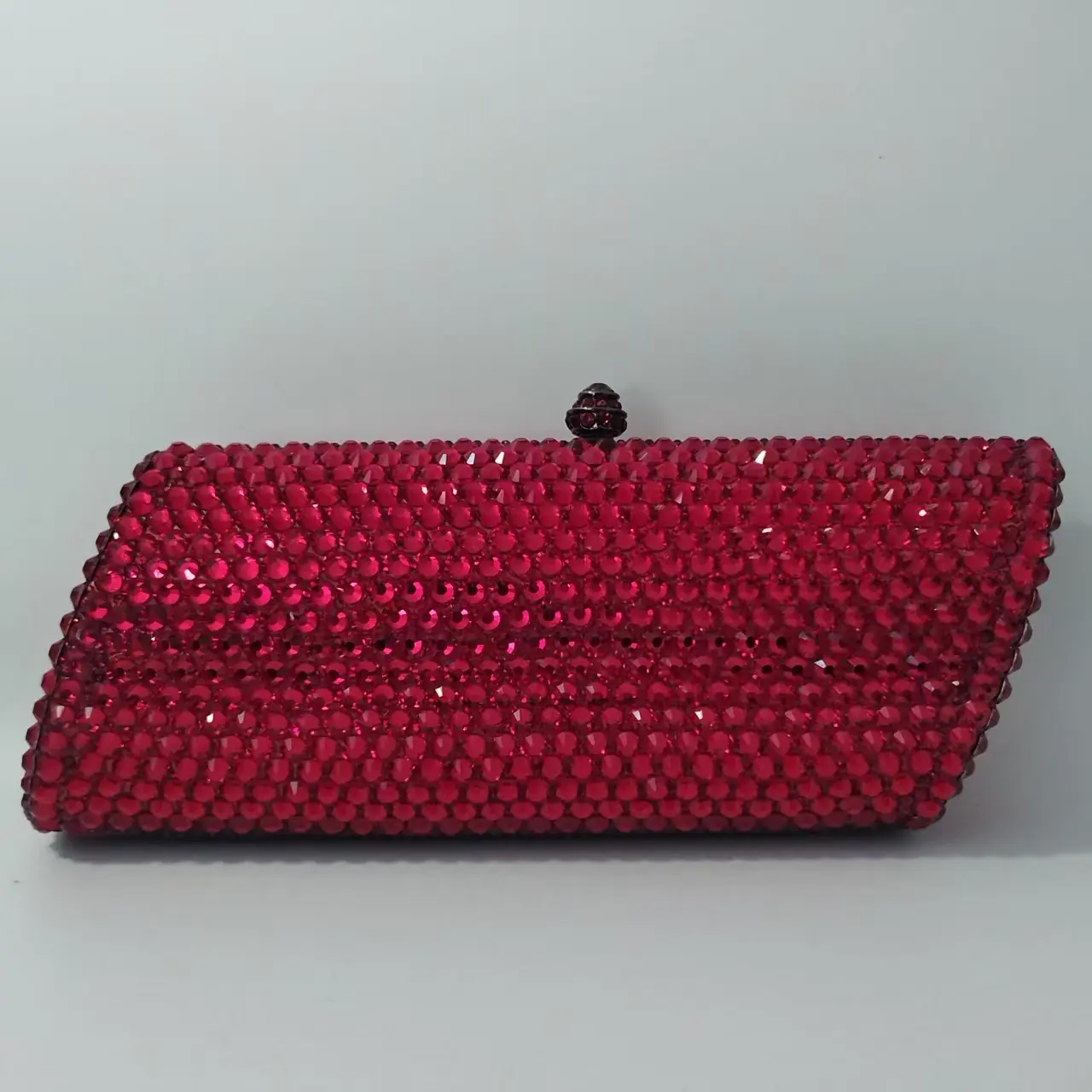 XIYUAN Crystal Women Gold/Red/Purple/Pink Stones Evening Clutch Bag Wedding Bridal Minaudiere Box Rhinestone Handbags and Purses