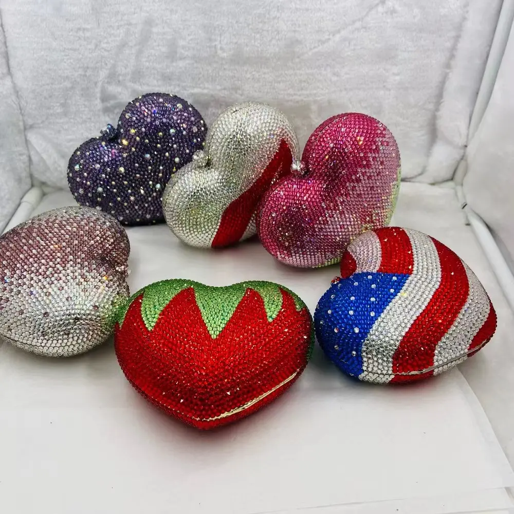 Female Rhinestones Evening Clutch Bags Ladies Luxury Designer Handmade Diamond Clutch Purses And Handbags Wedding Party Clutches