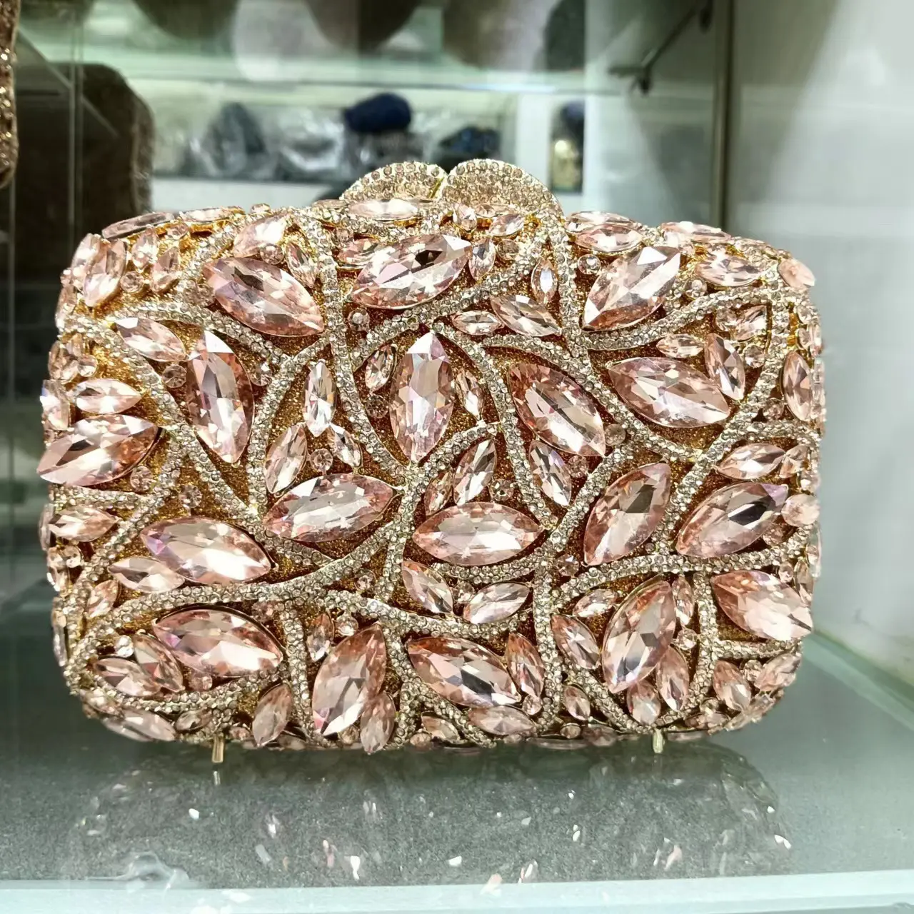 Wedding Bridal Red/Yellow/Blue Gfit Bag Evening Rhinestone Clutches Luxury Mini Women Party Dinner Purses Diamond Handbags Bags