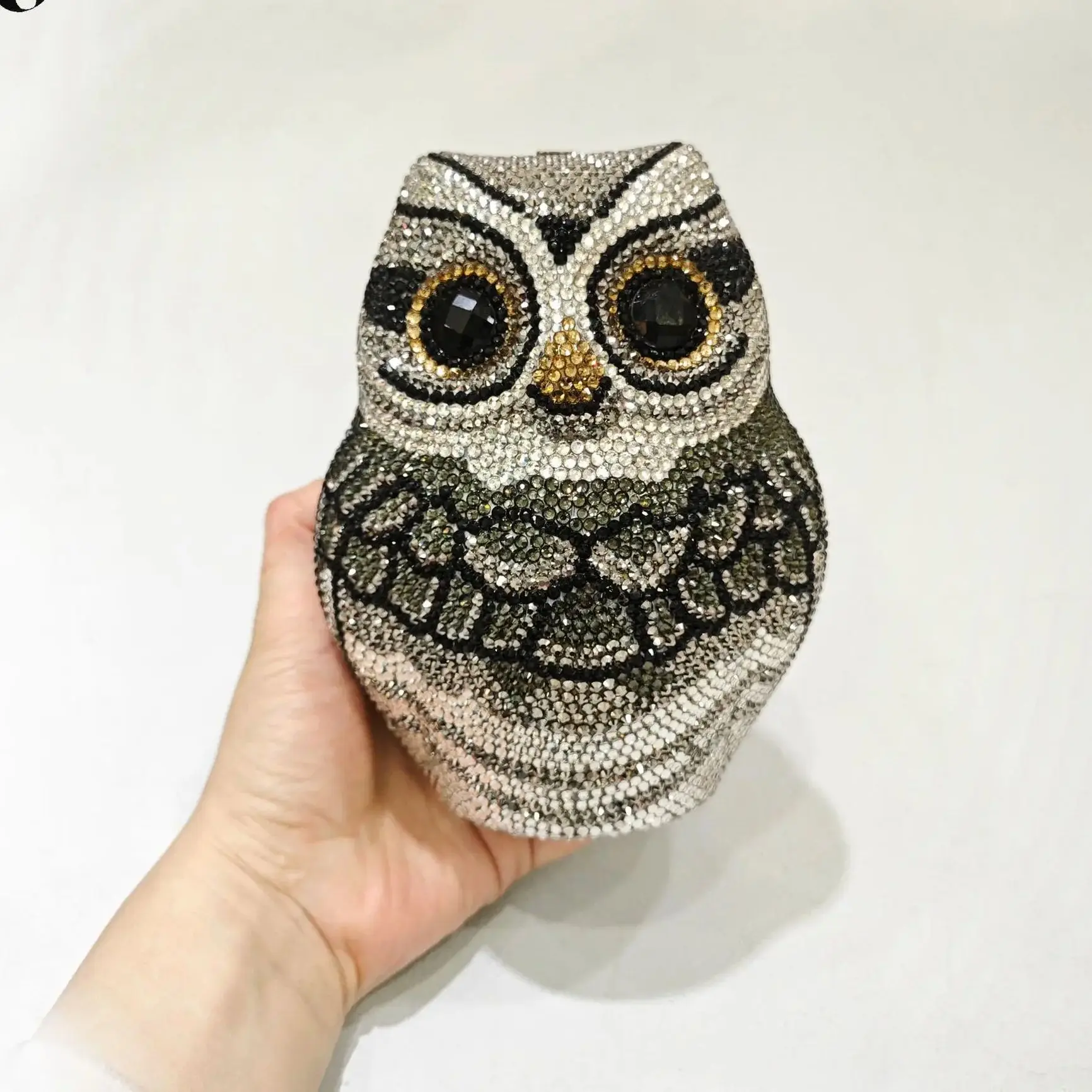 XIYUAN Owl Diamonds Evening Clutch Bags For Wedding Party Women Luxury Designer Crystals Small Handbag Metalic Bridal Purses