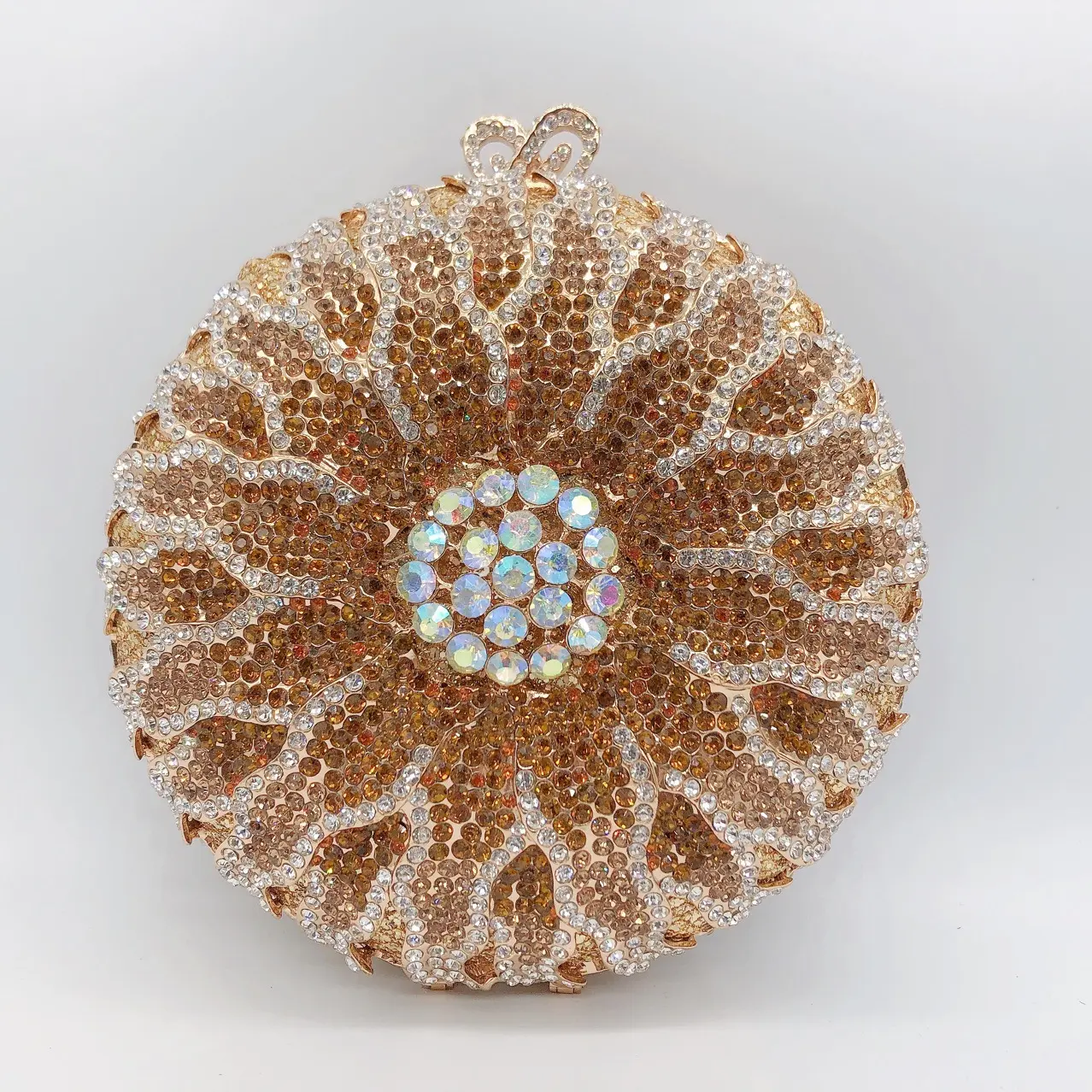 XIYUAN SUN Diamonds Evening Clutch Bags For Wedding Party Women 2024 Round Metal Rhinestone Purses And Handbags Luxury Designer